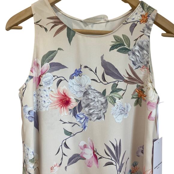 Amanda Uprichard Cream Floral Romantic Short Sleeve Blouse Size Small - Picture 3 of 11